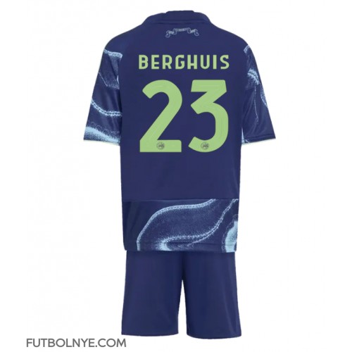 Camiseta Ajax Steven Berghuis #23 Visitante Equipación para niños 2025-26 manga corta (+ pantalones cortos)